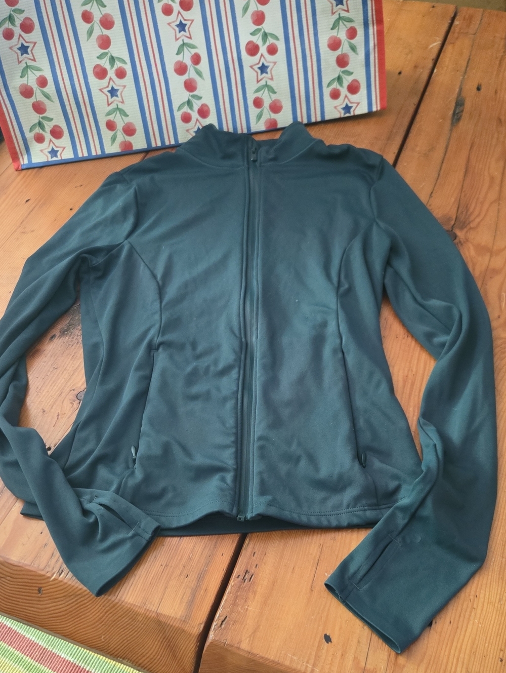 PINK Victoria's Secret Teal Full-Zip  Sz Xs